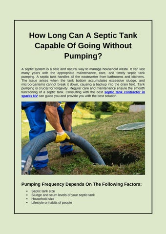 How Long Does It Take To Pump A Septic Tank? Exploring Factors That Influence Pumping Duration