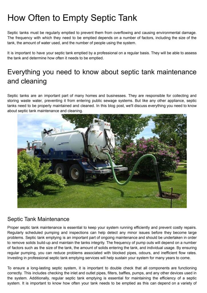How Often To Have Septic Tank Cleaned? Key Factors For Regular Maintenance